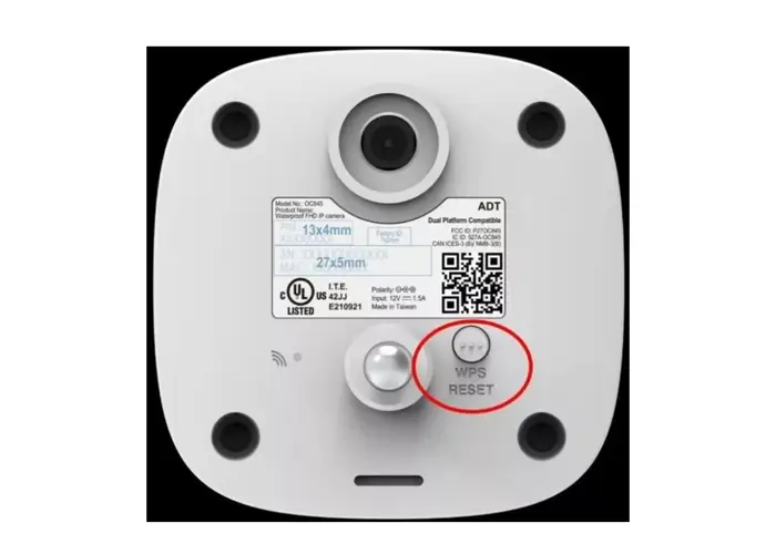 reset button until the LED flashes blue